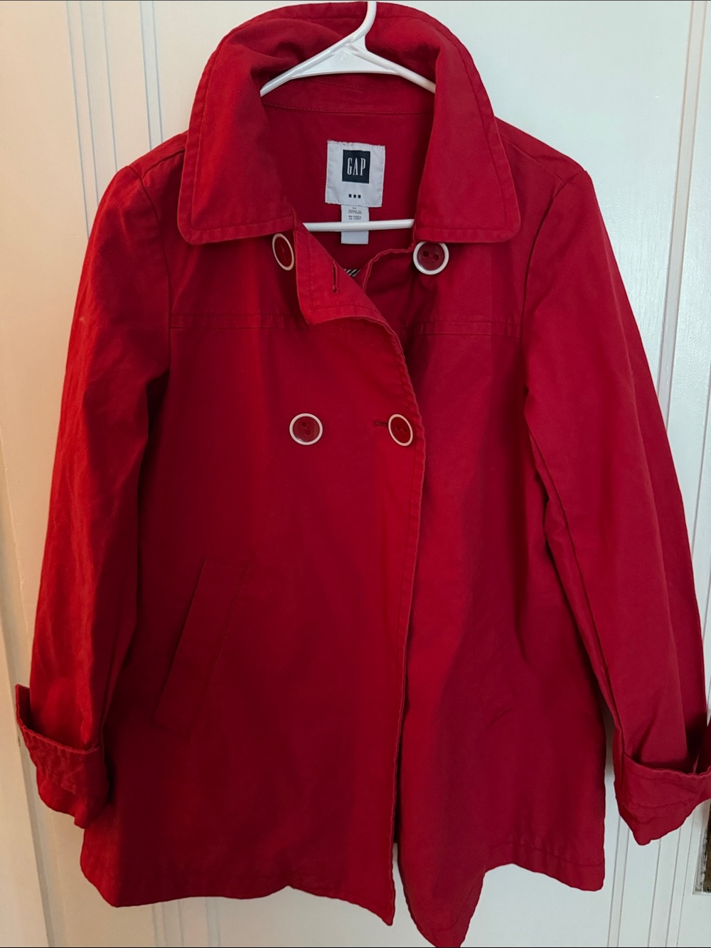GAP Women's Red Peacoat
